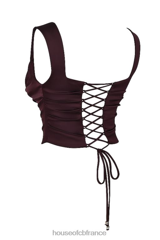House of CB un corset marron riche N888H6 vêtements