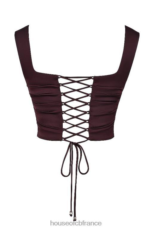 House of CB un corset marron riche N888H6 vêtements