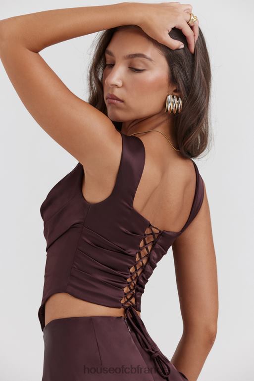 House of CB un corset marron riche N888H6 vêtements