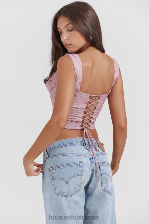 House of CB una corset imprimé rose N888H12 vêtements