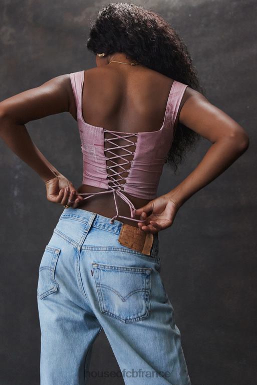 House of CB una corset imprimé rose N888H12 vêtements