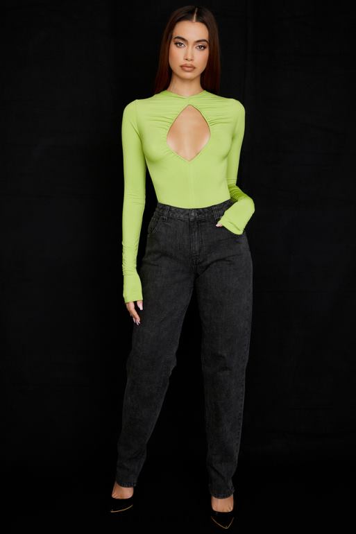 House of CB Estrelle - body découpé vert lime N888H736 vêtements