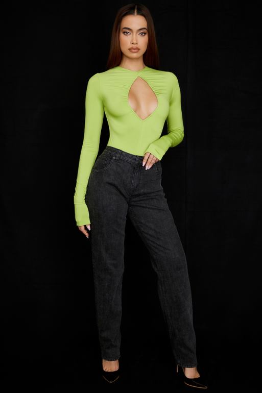 House of CB Estrelle - body découpé vert lime N888H736 vêtements