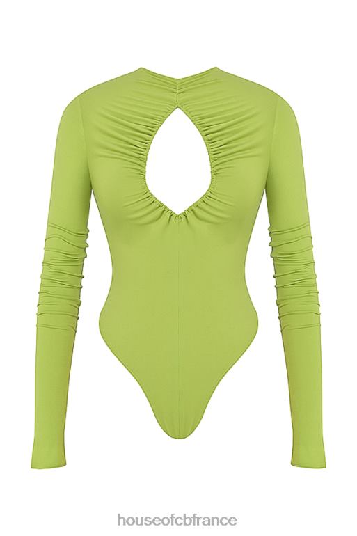 House of CB Estrelle - body découpé vert lime N888H736 vêtements