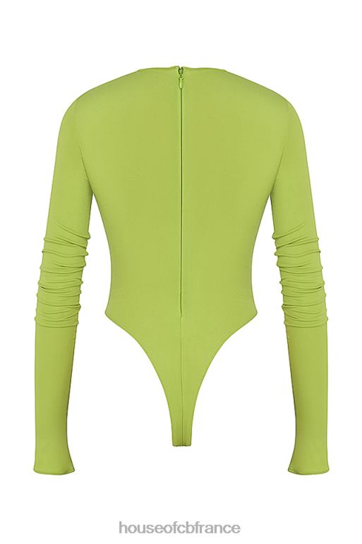 House of CB Estrelle - body découpé vert lime N888H736 vêtements