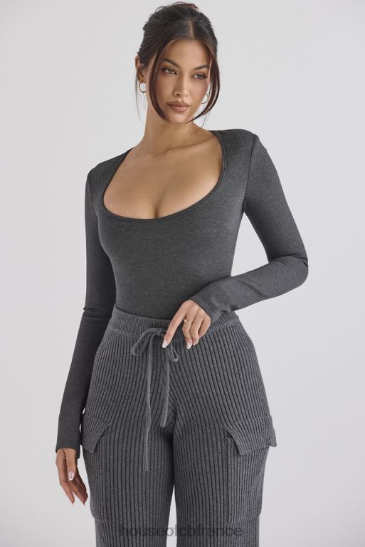 House of CB Marianna - Body loungewear anthracite N888H697 vêtements