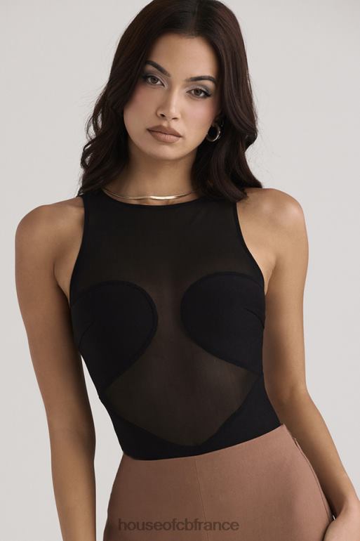 House of CB body bandage noir sans manches Chiara N888H718 vêtements