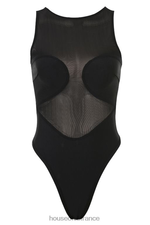 House of CB body bandage noir sans manches Chiara N888H718 vêtements