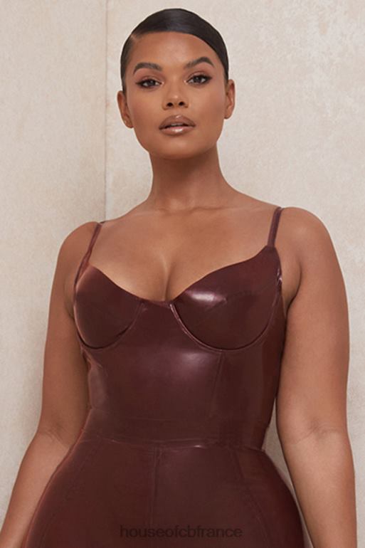 House of CB body bustier en latex tia raisin N888H797 vêtements
