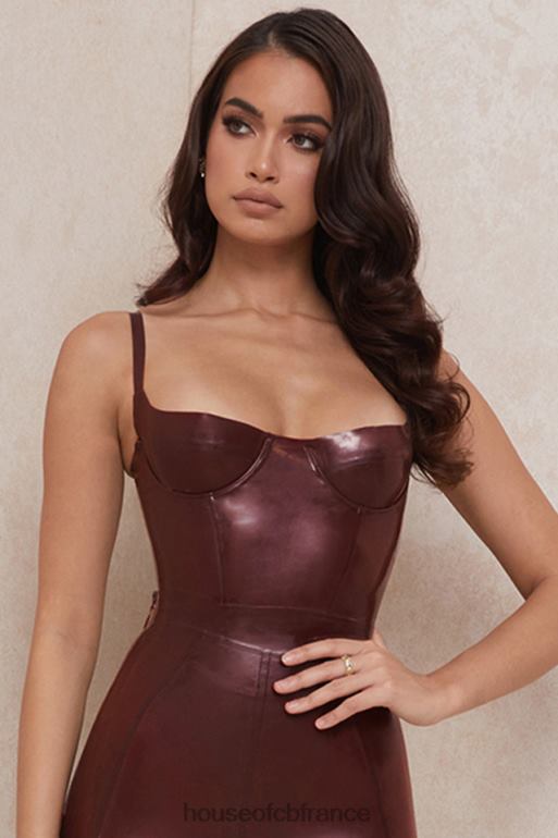 House of CB body bustier en latex tia raisin N888H797 vêtements