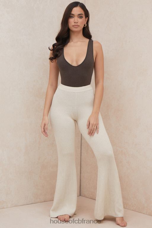 House of CB body col en V marron karisa N888H770 vêtements