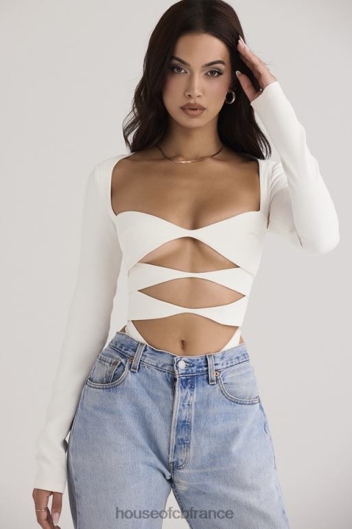 House of CB body à découpes Danica blanc N888H719 vêtements