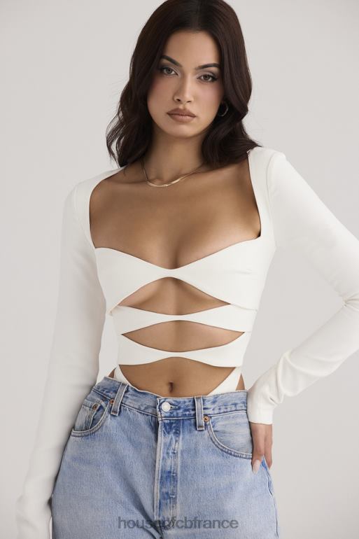 House of CB body à découpes Danica blanc N888H719 vêtements