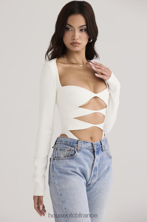 House of CB body à découpes Danica blanc N888H719 vêtements