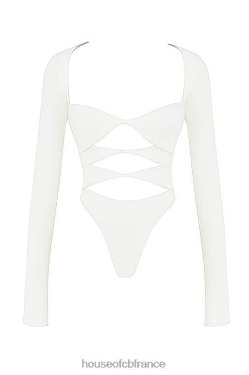 House of CB body à découpes Danica blanc N888H719 vêtements