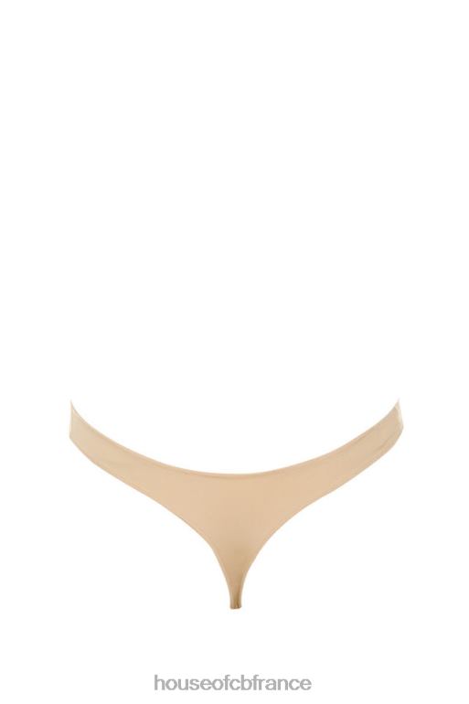 House of CB body dos nu autocollant beige à décolleté plongeant N888H822 vêtements