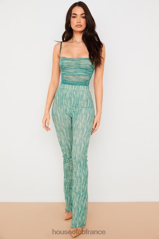 House of CB body en tulle froncé à imprimé lierre perlé N888H757 vêtements