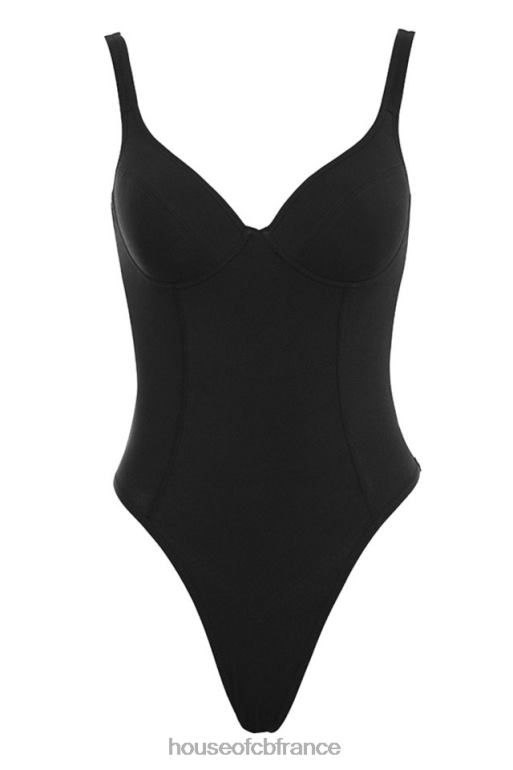 House of CB body imani en jersey doux noir chiné N888H811 vêtements