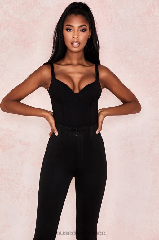 House of CB body imani en jersey doux noir chiné N888H811 vêtements