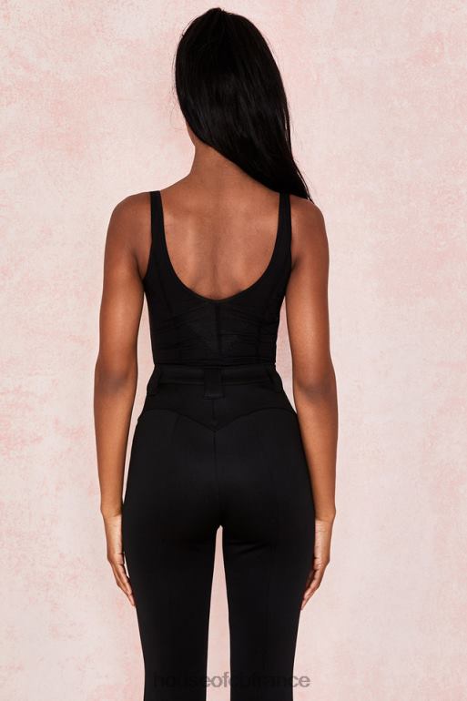 House of CB body imani en jersey doux noir chiné N888H811 vêtements