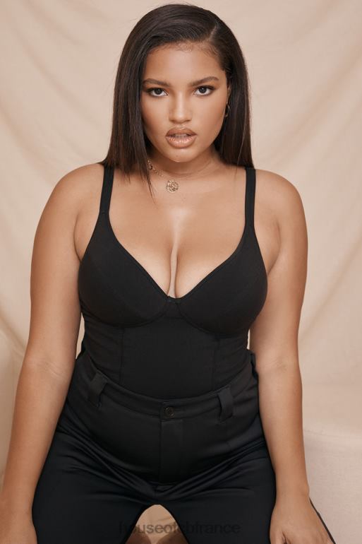 House of CB body imani en jersey doux noir chiné N888H811 vêtements