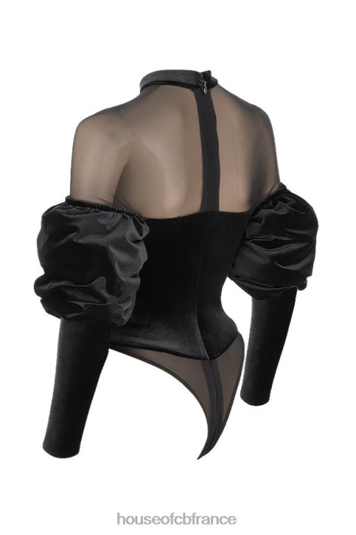 House of CB body monique en velours et tulle noir N888H775 vêtements