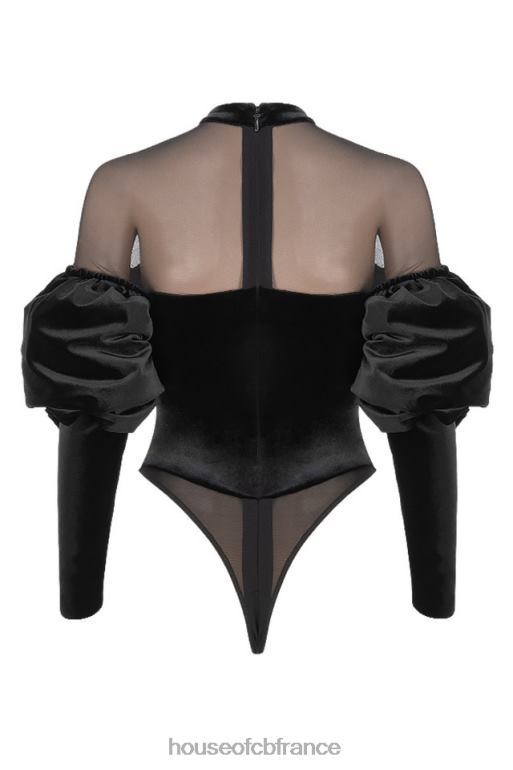 House of CB body monique en velours et tulle noir N888H775 vêtements