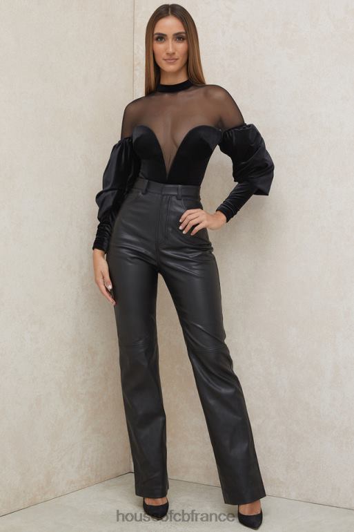 House of CB body monique en velours et tulle noir N888H775 vêtements