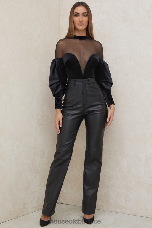 House of CB body monique en velours et tulle noir N888H775 vêtements