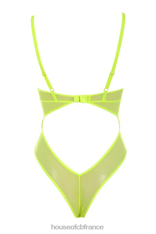 House of CB body nadia en dentelle jaune fluo N888H814 vêtements