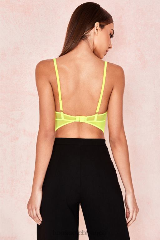 House of CB body nadia en dentelle jaune fluo N888H814 vêtements