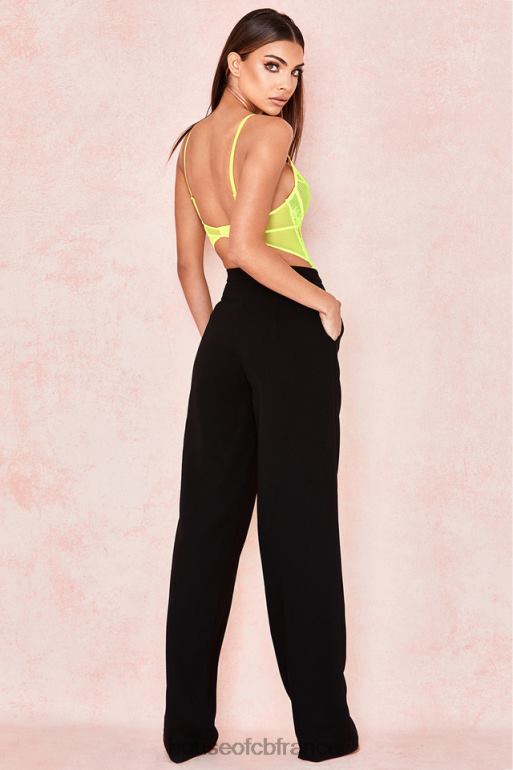 House of CB body nadia en dentelle jaune fluo N888H814 vêtements