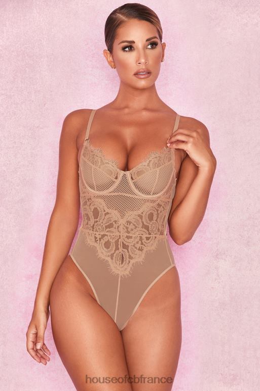 House of CB body nadia en dentelle marron clair N888H816 vêtements