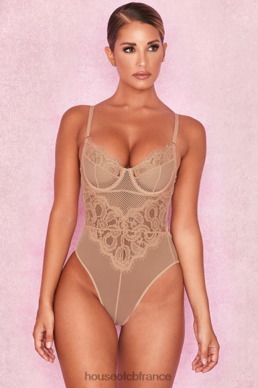 House of CB body nadia en dentelle marron clair N888H816 vêtements