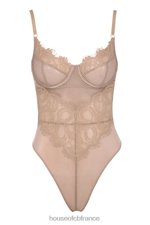 House of CB body nadia en dentelle marron clair N888H816 vêtements