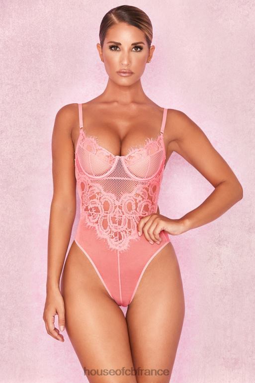 House of CB body nadia en dentelle rose N888H818 vêtements