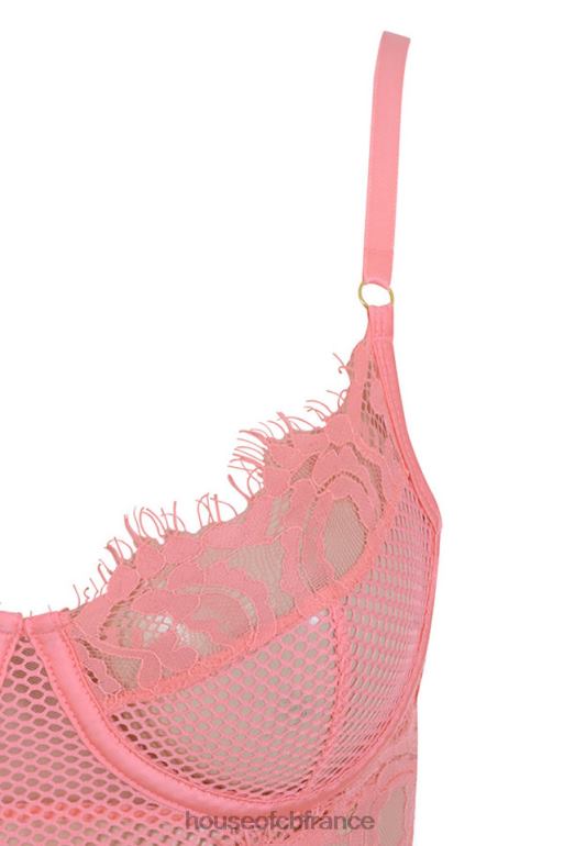 House of CB body nadia en dentelle rose N888H818 vêtements