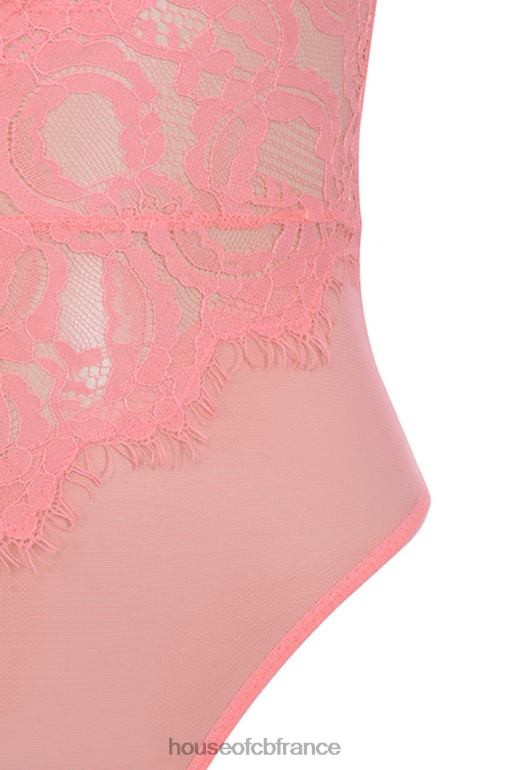 House of CB body nadia en dentelle rose N888H818 vêtements