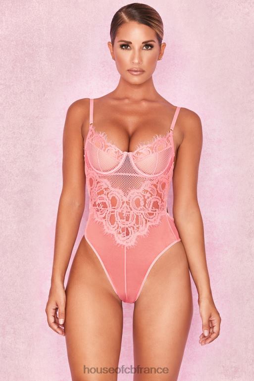 House of CB body nadia en dentelle rose N888H818 vêtements