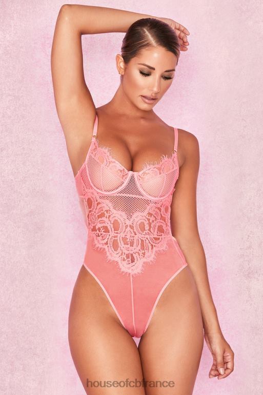 House of CB body nadia en dentelle rose N888H818 vêtements