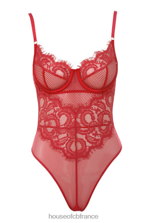 House of CB body nadia en dentelle rouge N888H815 vêtements