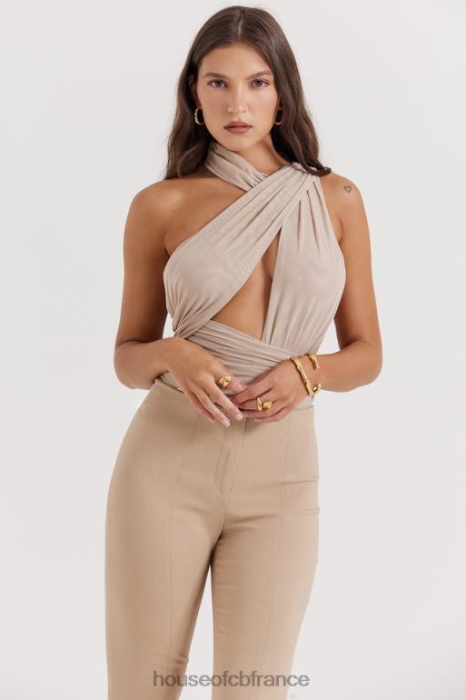 House of CB cheyanne body froncé écru N888H665 vêtements