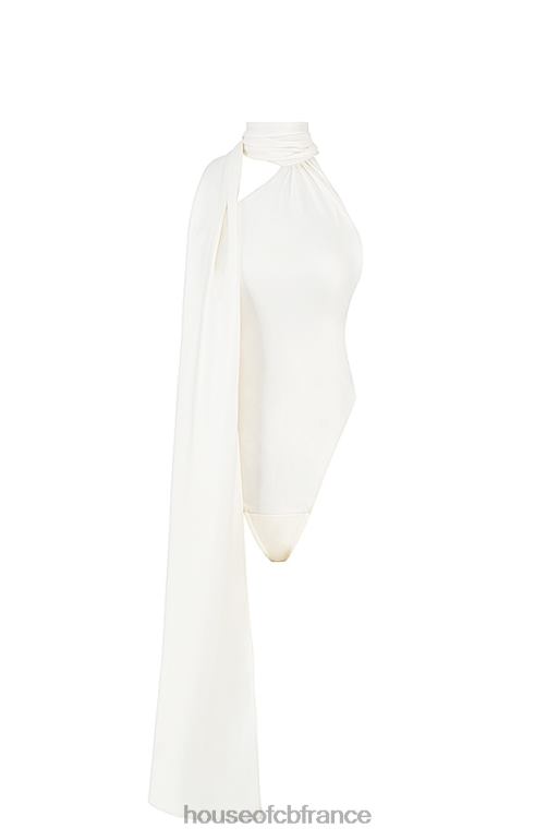 House of CB farrah - body cache-cœur en satin ivoire N888H710 vêtements