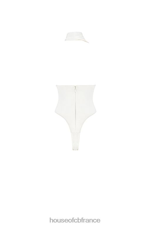 House of CB farrah - body cache-cœur en satin ivoire N888H710 vêtements