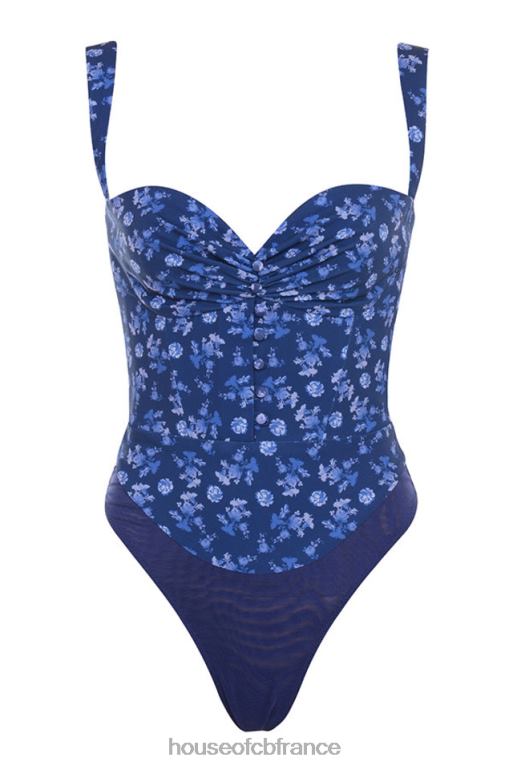 House of CB savia - body à imprimé fleuri saphir N888H804 vêtements