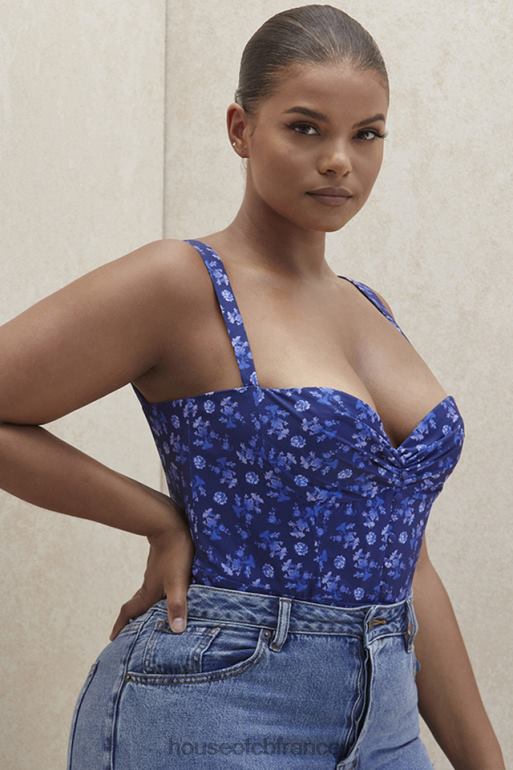House of CB savia - body à imprimé fleuri saphir N888H804 vêtements