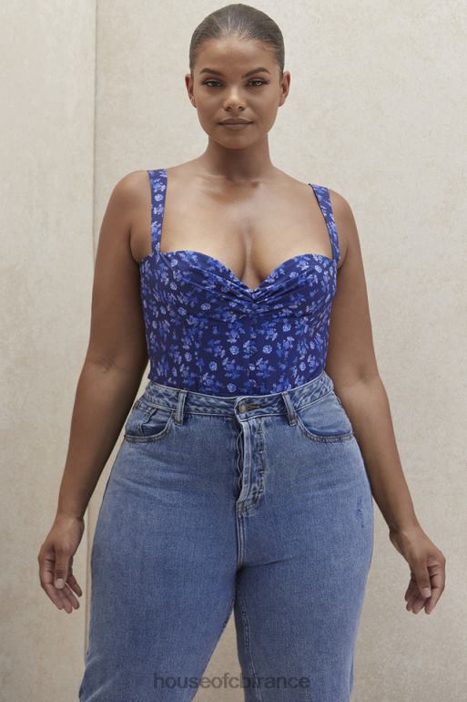 House of CB savia - body à imprimé fleuri saphir N888H804 vêtements