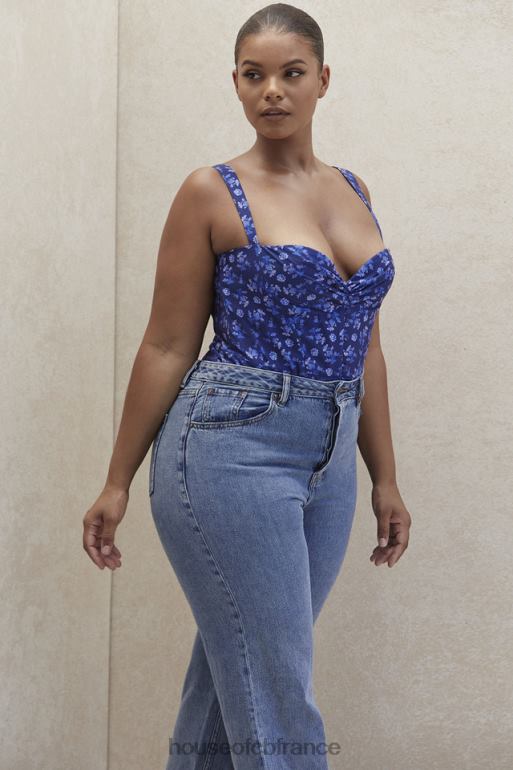 House of CB savia - body à imprimé fleuri saphir N888H804 vêtements