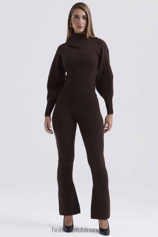 House of CB pull en cachemire mélangé chocolat adelita N888H654 vêtements