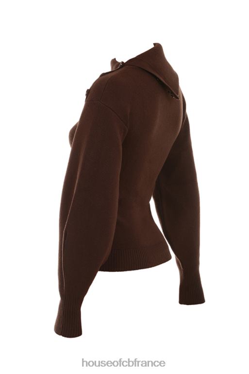 House of CB pull en cachemire mélangé chocolat adelita N888H654 vêtements